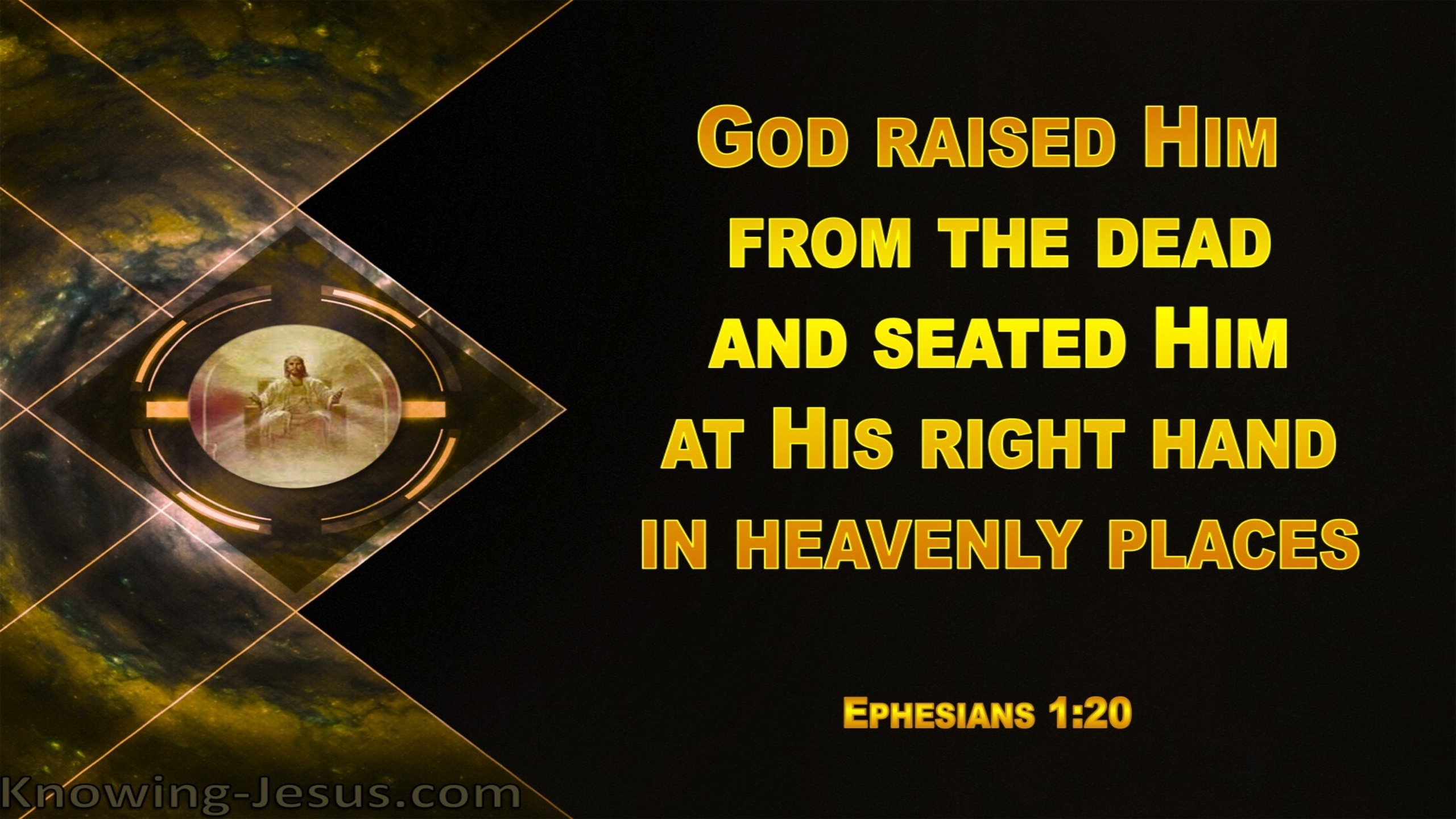 Ephesians 1:20 God Raised Him From The Dead (black)